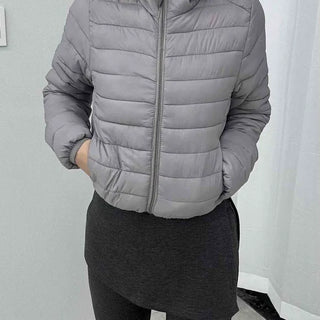 Athleisure Standing Neck Crop Lightweight Short Padded Jacket