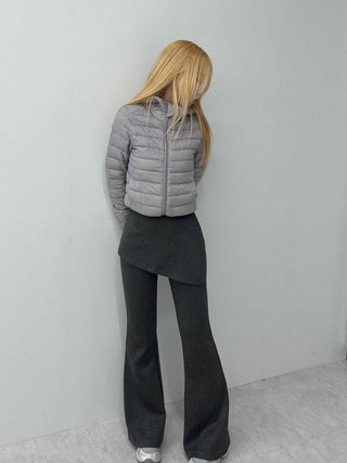 Athleisure Standing Neck Crop Lightweight Short Padded Jacket