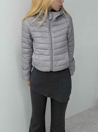 Athleisure Standing Neck Crop Lightweight Short Padded Jacket