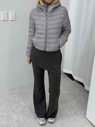 Athleisure Standing Neck Crop Lightweight Short Padded Jacket