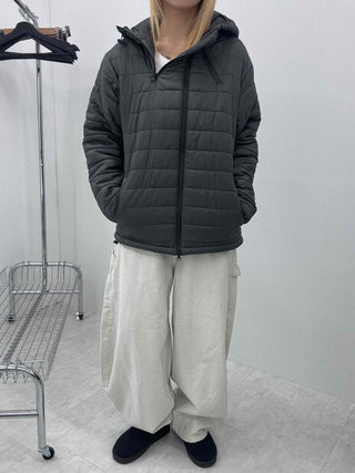 Daily Hooded Unique Zip-Up Quilted Lightweight Padded Jacket