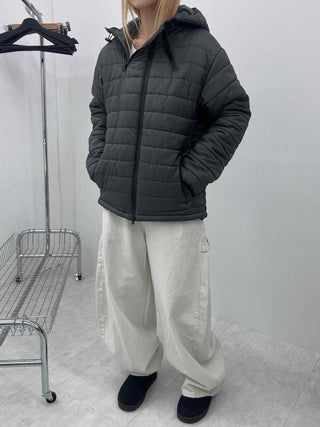 Daily Hooded Unique Zip-Up Quilted Lightweight Padded Jacket