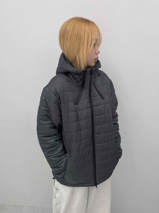 Daily Hooded Unique Zip-Up Quilted Lightweight Padded Jacket