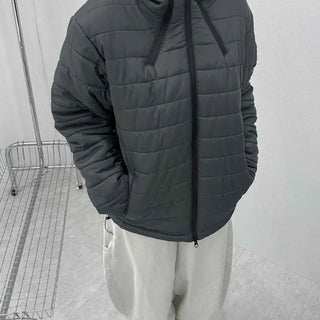 Daily Hooded Unique Zip-Up Quilted Lightweight Padded Jacket