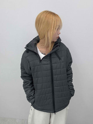 Daily Hooded Unique Zip-Up Quilted Lightweight Padded Jacket