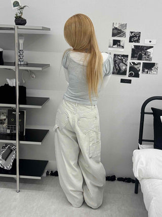 Soft Daily Balloon Fit Heart Pocket Cotton Wide Pants