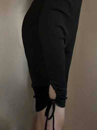 Ribbon String Slim Biker Training Shorts
