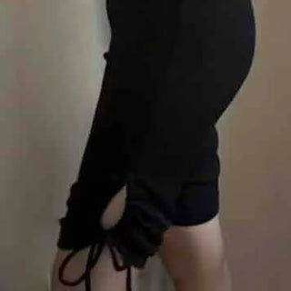 Ribbon String Slim Biker Training Shorts