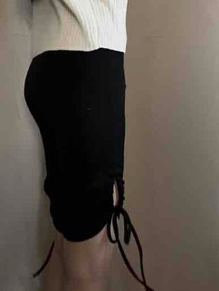 Ribbon String Slim Biker Training Shorts