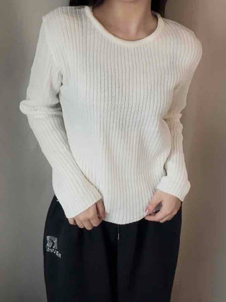 Daily Slim Fit Ribbed Round Neck Long Sleeve T-shirt