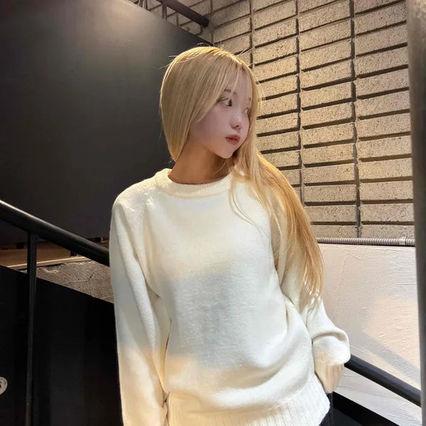 Silky Soft Ribbed Round Neck Knit