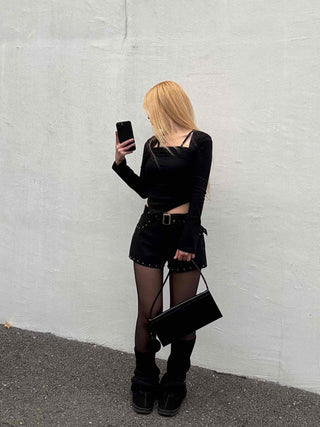 Asymmetrical Bolero Layered Crop T-shirt