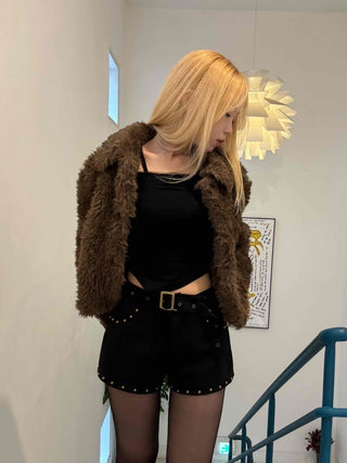 Asymmetrical Bolero Layered Crop T-shirt