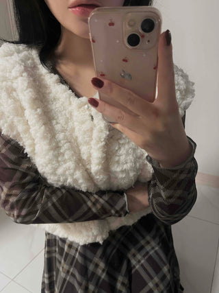 Soft Fleece V-Neck Slim Fit Knit Vest