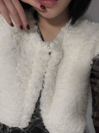 Soft Fleece V-Neck Slim Fit Knit Vest