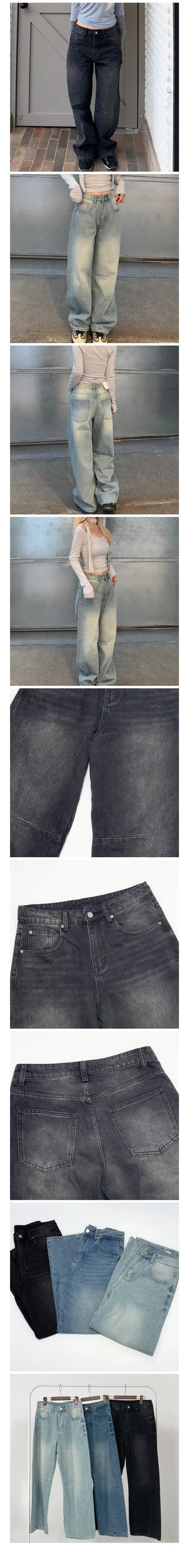 Roy Cut Wash Wide Denim