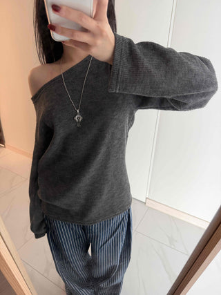 Pinstripe High-Waisted Wide Cotton Pants
