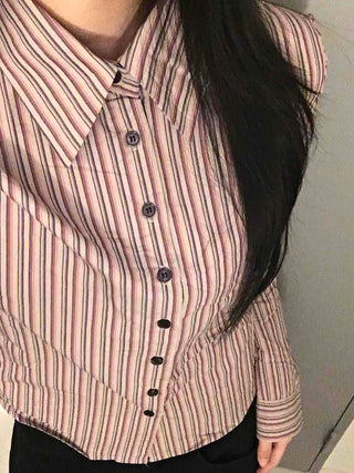 Vintage Pinstripe Short Shirt