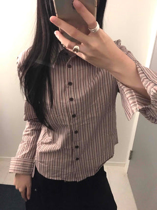 Vintage Pinstripe Short Shirt