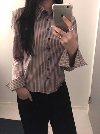 Vintage Pinstripe Short Shirt