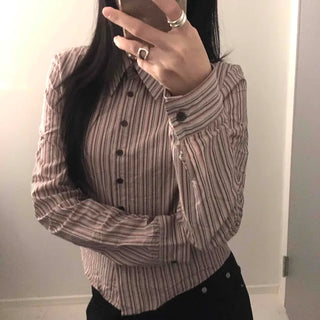Vintage Pinstripe Short Shirt