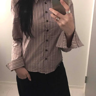 Vintage Pinstripe Short Shirt