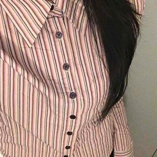 Vintage Pinstripe Short Shirt