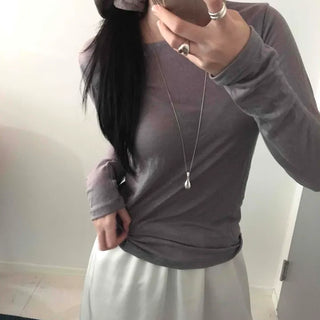 Minimal Basic Slim Fit Long Sleeve Tencel T-shirt