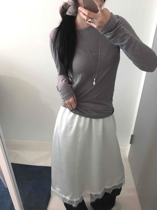 Minimal Basic Slim Fit Long Sleeve Tencel T-shirt