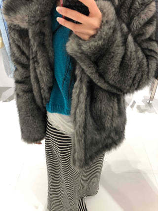 Soft Knit Balloon Sleeve Crop Button Cardigan
