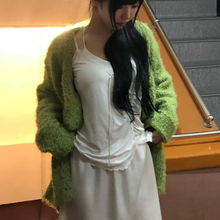 Fluffy Fuzzy Drop Shoulder Short Cardigan