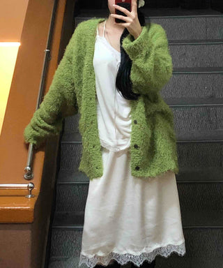 Fluffy Fuzzy Drop Shoulder Short Cardigan