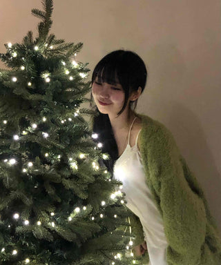 Fluffy Fuzzy Drop Shoulder Short Cardigan