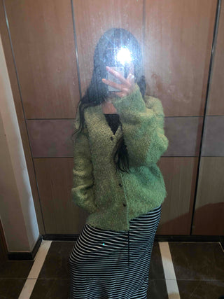 Fluffy Fuzzy Drop Shoulder Short Cardigan