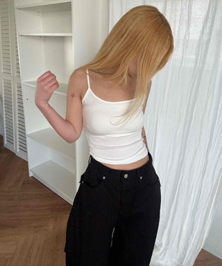 Basic Slim Fit Square Neck Ribbed Top