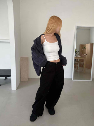 Basic Slim Fit Square Neck Ribbed Top