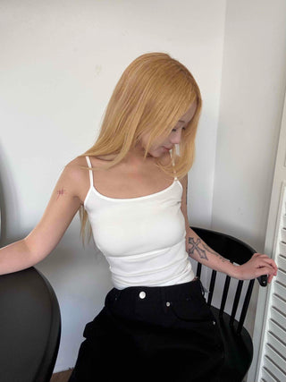 Basic Slim Fit Square Neck Ribbed Top