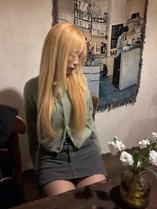 Soft Round Neck Loose Fit Basic Cardigan