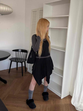 Asymmetrical Handkerchief Elastic Waist Midi Skirt