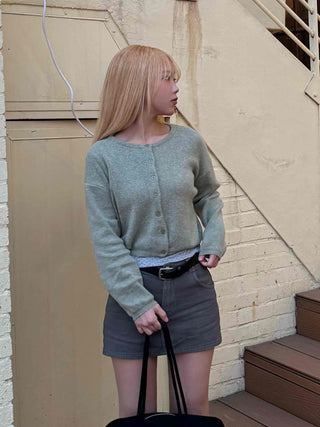 Basic Cotton Denim Mini Skirt