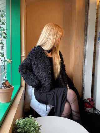 Dark Gothic String Drape Cut Long Skirt