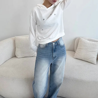 For Star Semi-Crop Hoodie