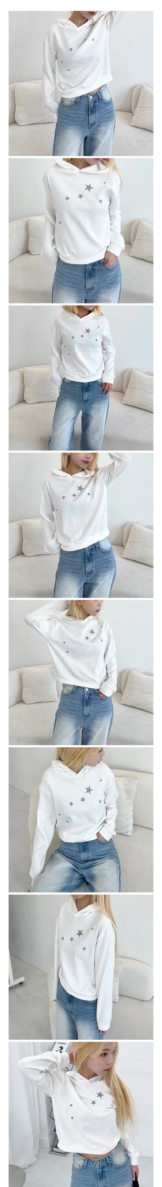 For Star Semi-Crop Hoodie