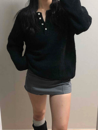 Belt-Detailed Low-Rise Pintuck Mini Skirt
