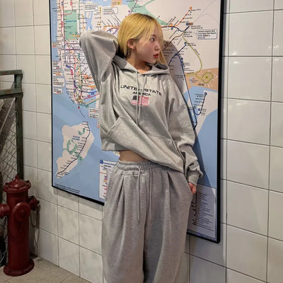 Lois America embroidered hoodie