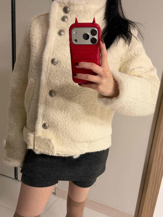 Side Slit Eyelet Slim Fit Knit Shorts