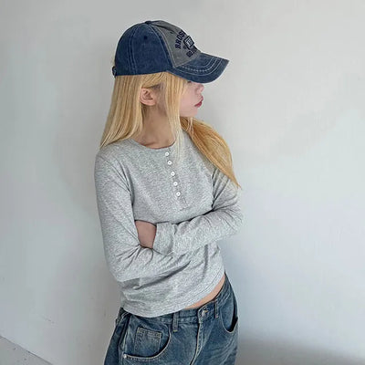 Esther Daily Button Long Sleeve