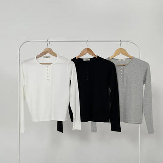 Esther Daily Button Long Sleeve