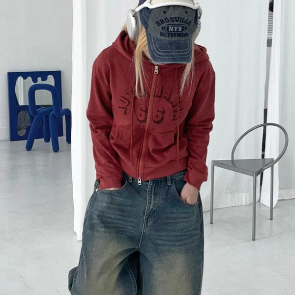 Lee Know 66 Crop Zip-up Hoodie