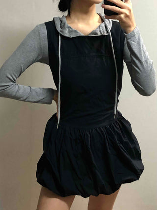 Soft Daily Henley Neck Hooded Long Sleeve T-shirt